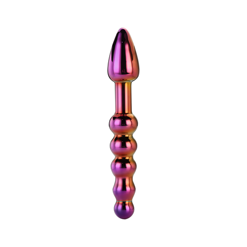 Glamour Glass Ridged Anal Dildo